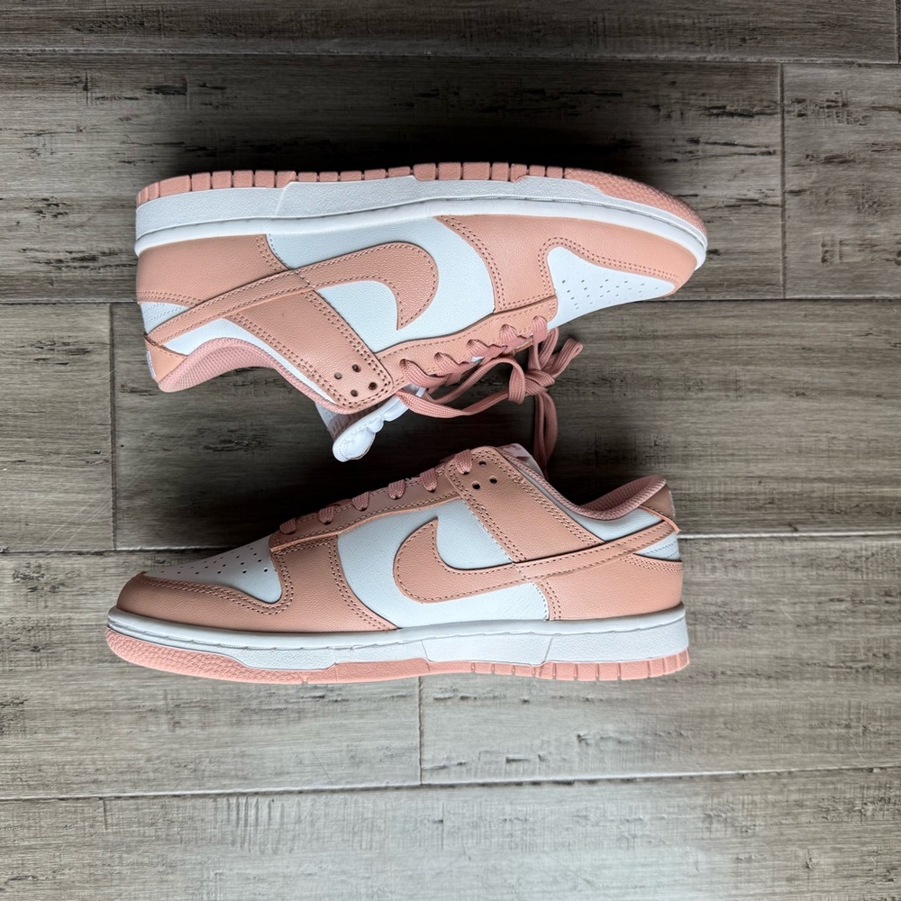 Nike Dunk Low Blush and White Low-Top Women’s Sneakers 8.5 W - Picture 5 of 6